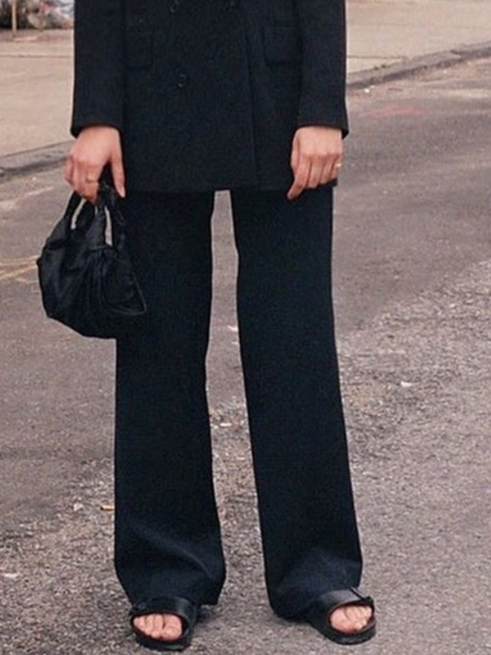 Jil Sander Navy Wide Leg Pants